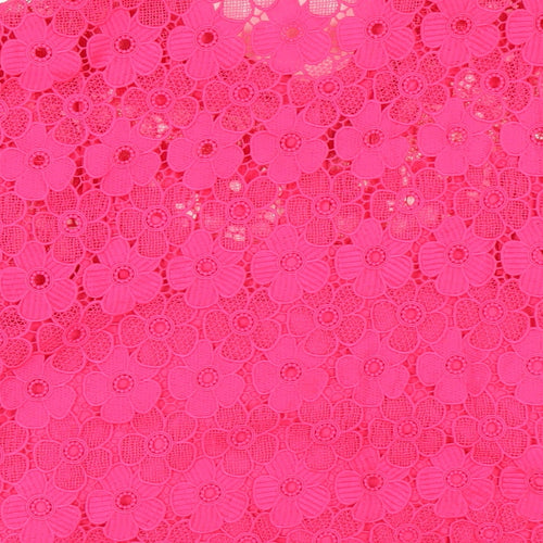 Marks and Spencer Womens Pink Polyester Basic Button-Up Size 16 Collared