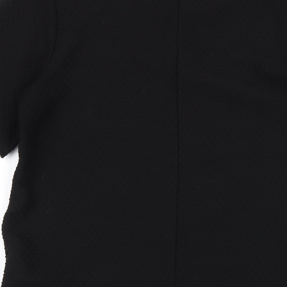 Dorothy Perkins Womens Black Polyester T-Shirt Dress Size 14 Round Neck Pullover