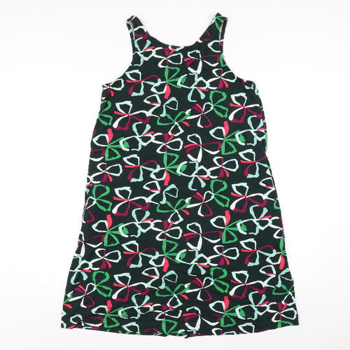 NEXT Womens Multicoloured Geometric Viscose T-Shirt Dress Size M Round Neck Pullover