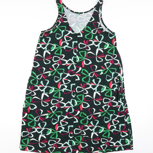 NEXT Womens Multicoloured Geometric Viscose T-Shirt Dress Size M Round Neck Pullover