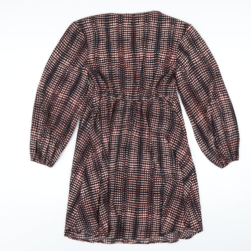 Per Una Womens Multicoloured Geometric Polyester A-Line Size 8 V-Neck Pullover