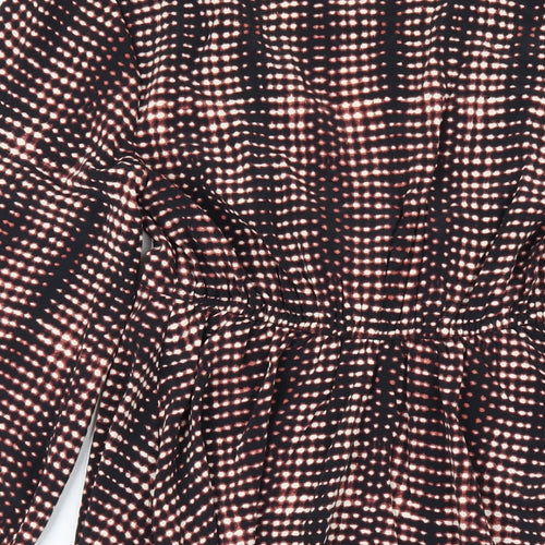 Per Una Womens Multicoloured Geometric Polyester A-Line Size 8 V-Neck Pullover