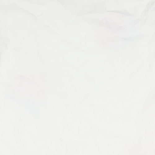 Missguided Womens White Polyester T-Shirt Dress Size 10 Round Neck Pullover - Embraided Flowers