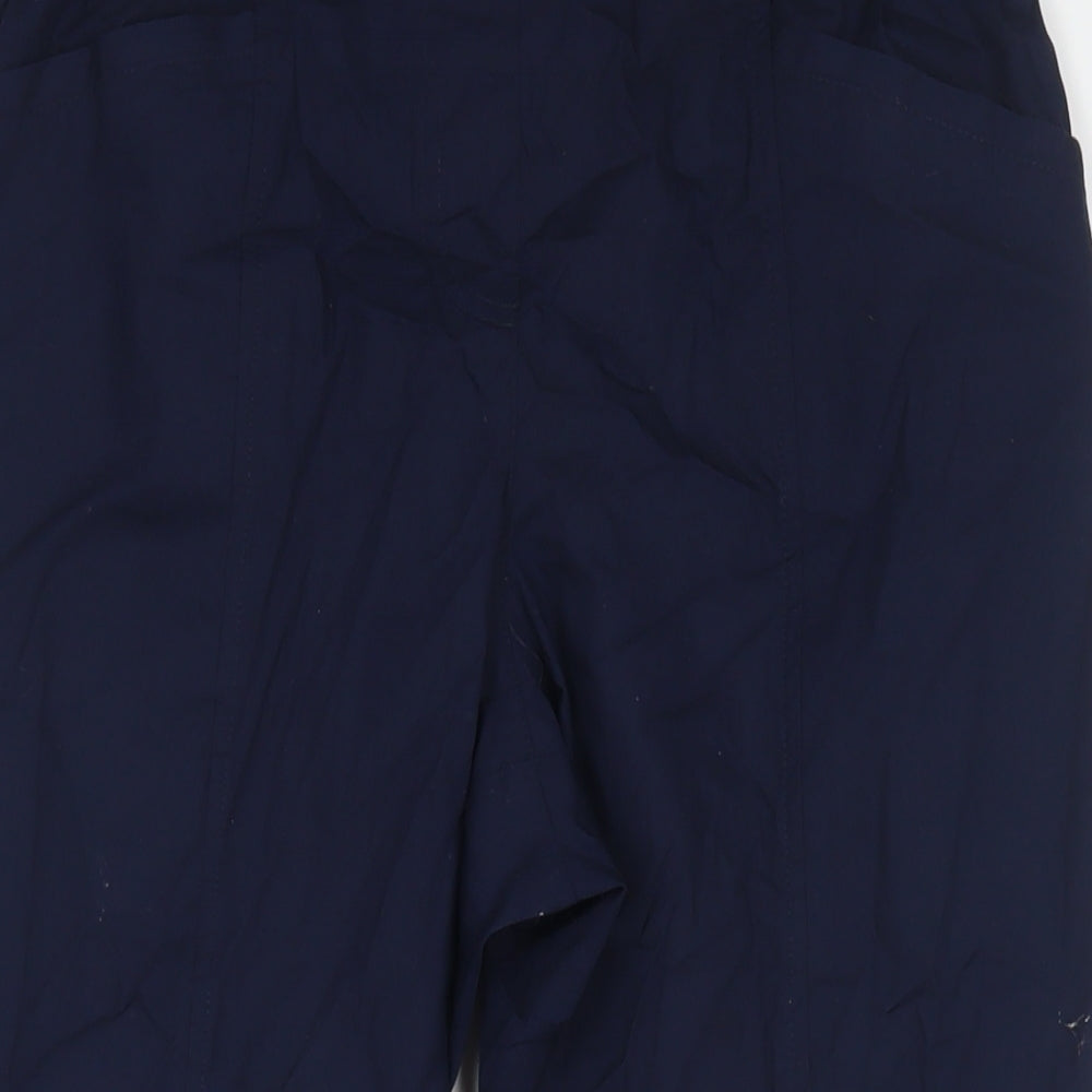 Bonmarché Womens Blue Cotton Cropped Trousers Size 12 Regular
