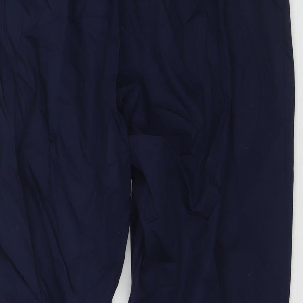 Bonmarché Womens Blue Cotton Cropped Trousers Size 12 Regular