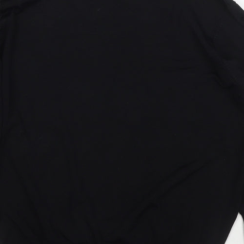 NEXT Womens Black Round Neck Viscose Pullover Jumper Size 14