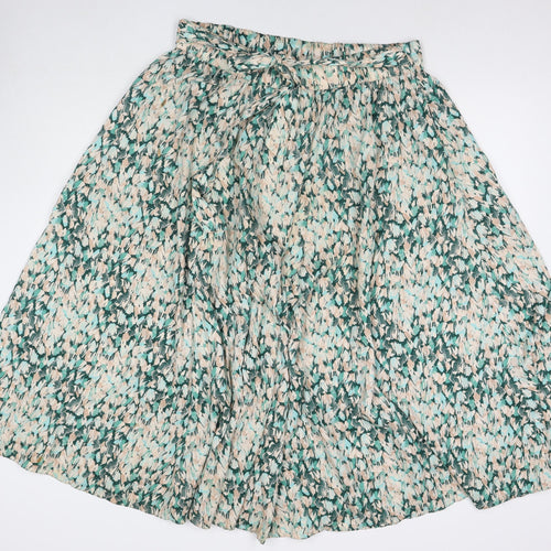 H&M Womens Multicoloured Geometric Polyester Maxi Skirt Size L Tie