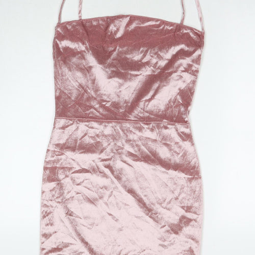 PARISIAN SIGNATURE Womens Pink Polyester Mini Size 12 Cowl Neck Pullover