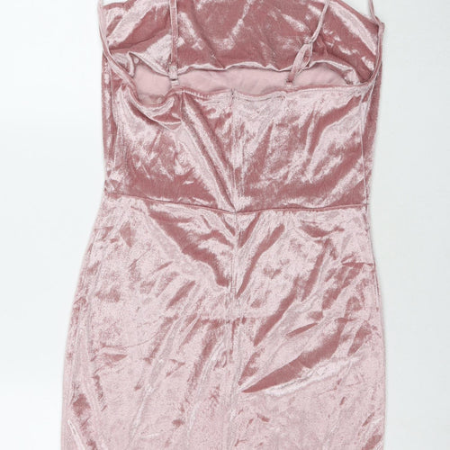 PARISIAN SIGNATURE Womens Pink Polyester Mini Size 12 Cowl Neck Pullover