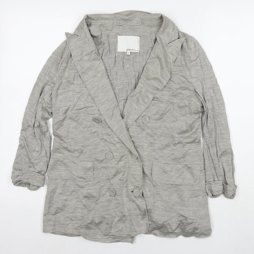 Phillp Drum Womens Grey Jacket Blazer Size M Button