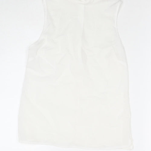 French Connection Womens White Polyester Basic Tank Size XS Round Neck