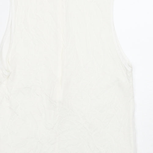 French Connection Womens White Polyester Basic Tank Size XS Round Neck
