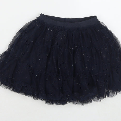 Mayoral Girls Blue Polyester Tutu Skirt Size 4 Years Regular Pull On - Glitter Detail