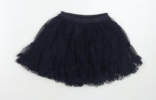 Mayoral Girls Blue Polyester Tutu Skirt Size 4 Years Regular Pull On - Glitter Detail