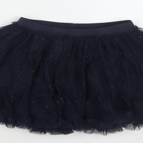 Mayoral Girls Blue Polyester Tutu Skirt Size 4 Years Regular Pull On - Glitter Detail
