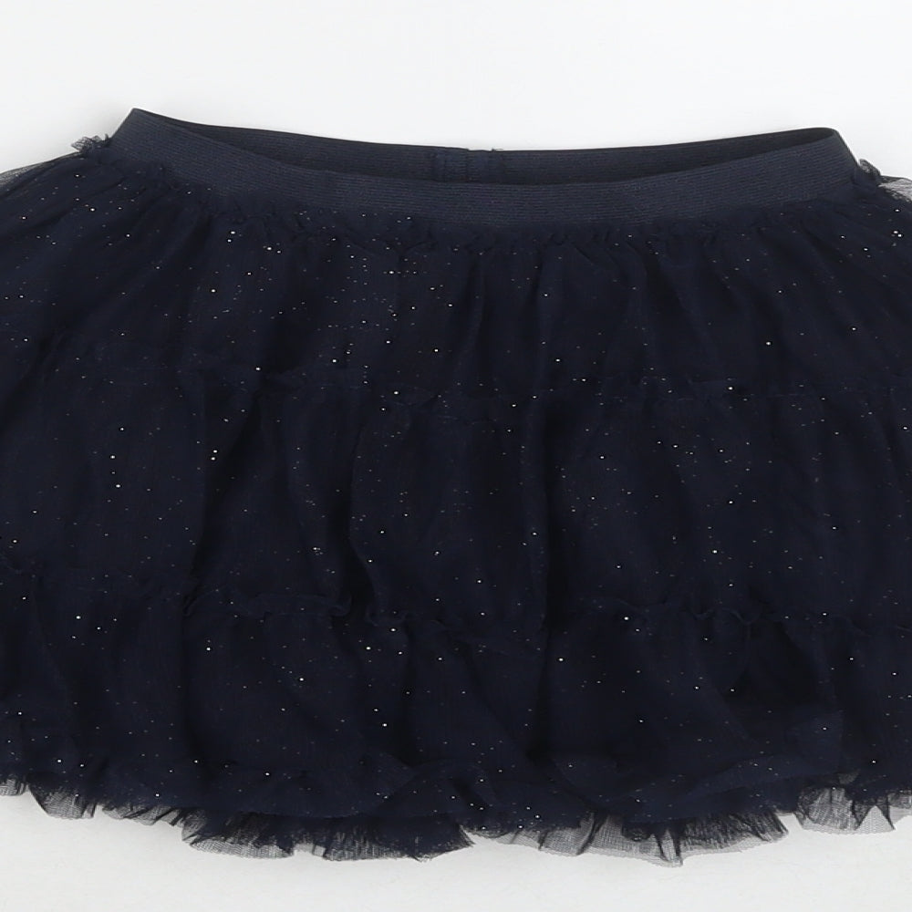 Mayoral Girls Blue Polyester Tutu Skirt Size 4 Years Regular Pull On - Glitter Detail