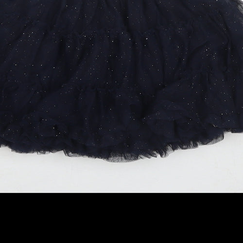 Mayoral Girls Blue Polyester Tutu Skirt Size 4 Years Regular Pull On - Glitter Detail