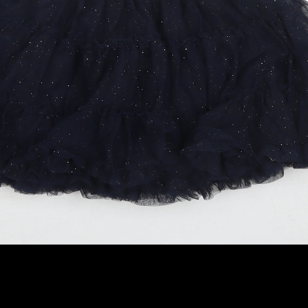 Mayoral Girls Blue Polyester Tutu Skirt Size 4 Years Regular Pull On - Glitter Detail