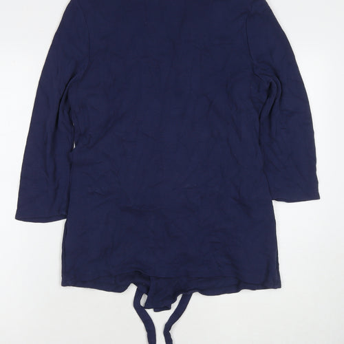 BHS Womens Multicoloured Viscose Basic Button-Up Size 16 Collared - Cardigan Effect