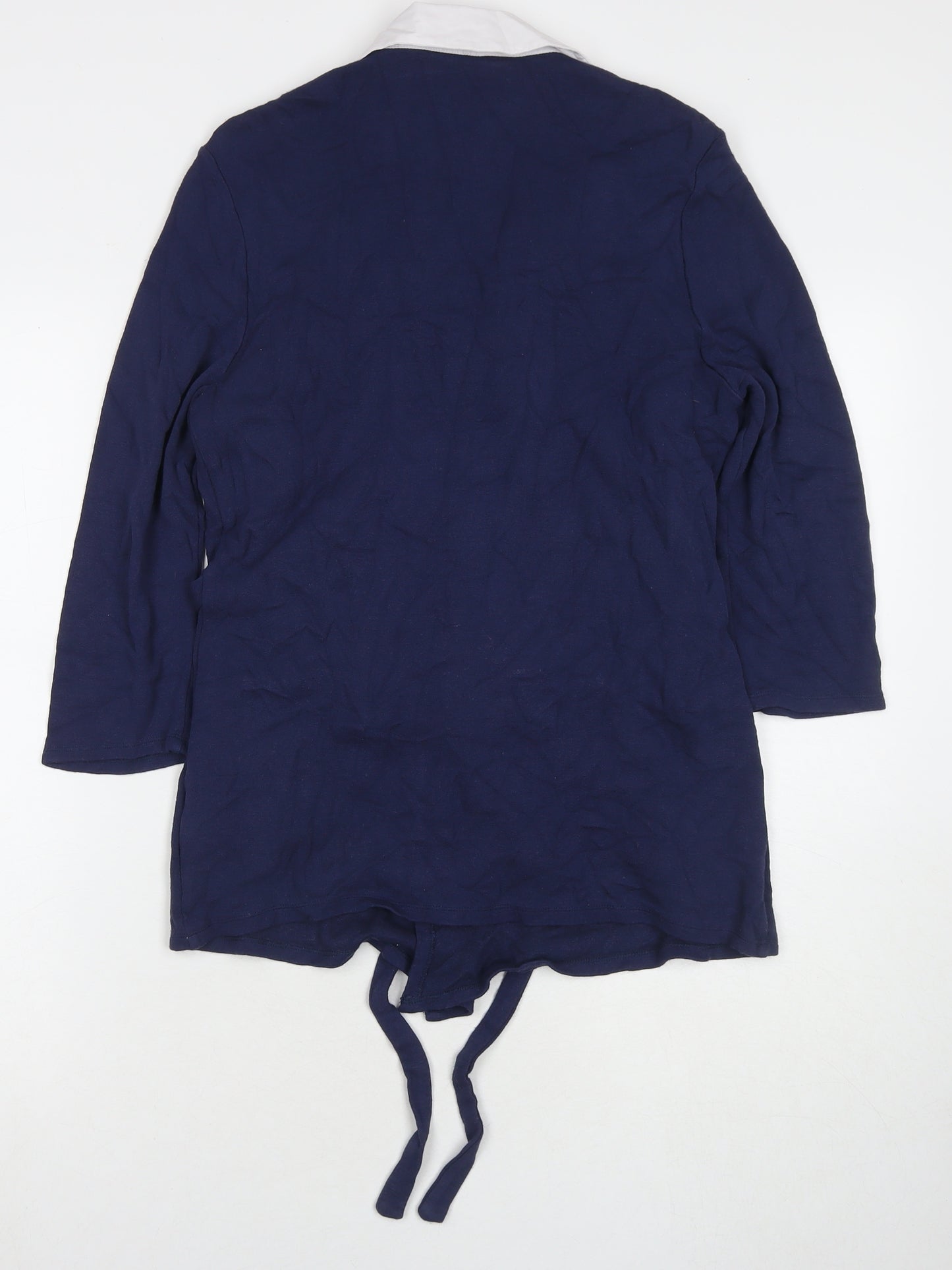 BHS Womens Multicoloured Viscose Basic Button-Up Size 16 Collared - Cardigan Effect