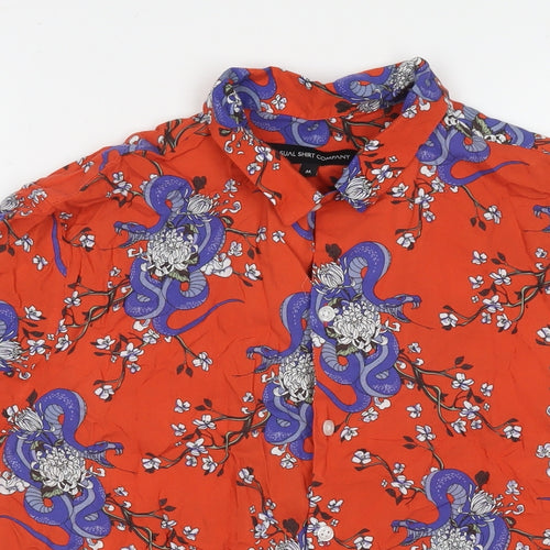 Casual Shirt Company Womens Multicoloured Floral Viscose Basic Button-Up Size M Collared