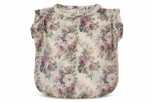 Front view of New Look women’s multicoloured floral polyester basic blouse, size UK 8, round neck