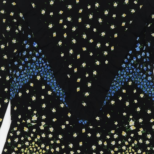 NEXT Womens Multicoloured Floral Viscose Fit & Flare Size 14 Round Neck Pullover