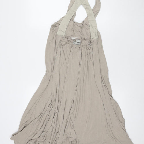 ASOS Womens Beige Viscose Tank Dress Size 8 Round Neck Pullover