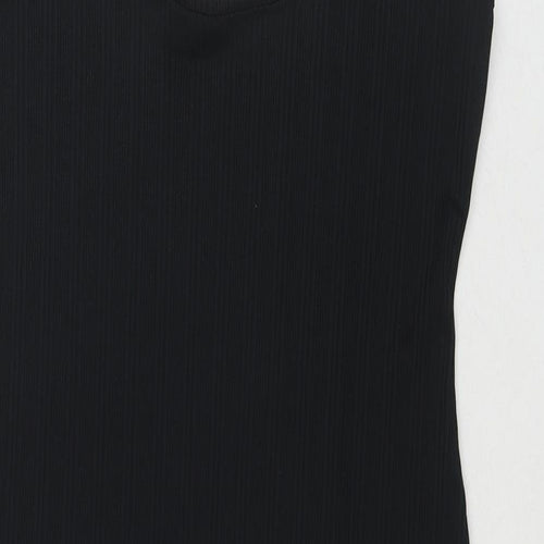 River Island Womens Black Polyester Tank Dress Size 14 Scoop Neck Pullover