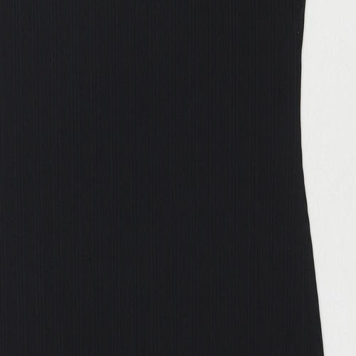 River Island Womens Black Polyester Tank Dress Size 14 Scoop Neck Pullover