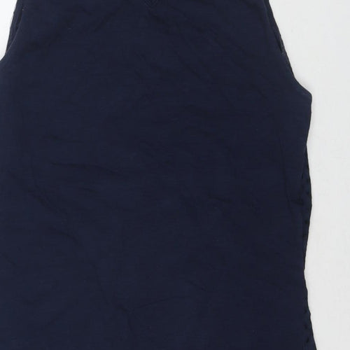 NEXT Womens Blue Cotton Basic Tank Size 10 Round Neck