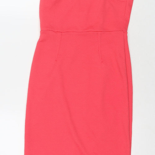 Kelly Love Womens Pink Polyester Pencil Dress Size S Round Neck Pullover