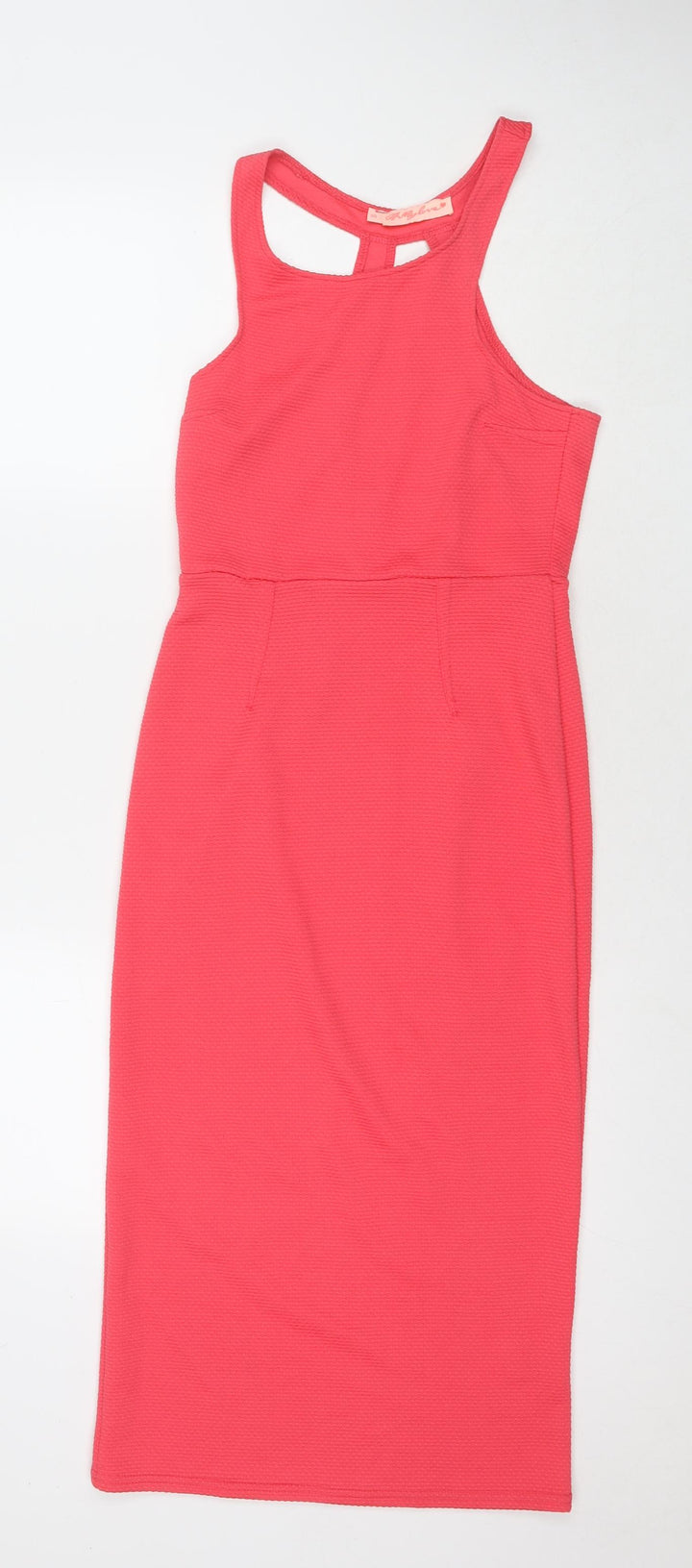 Kelly Love Womens Pink Polyester Pencil Dress Size S Round Neck Pullover