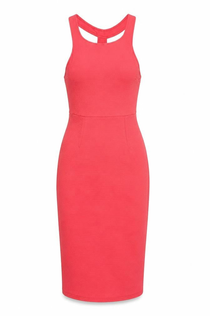Kelly Love Womens Pink Polyester Pencil Dress Size S Round Neck Pullover