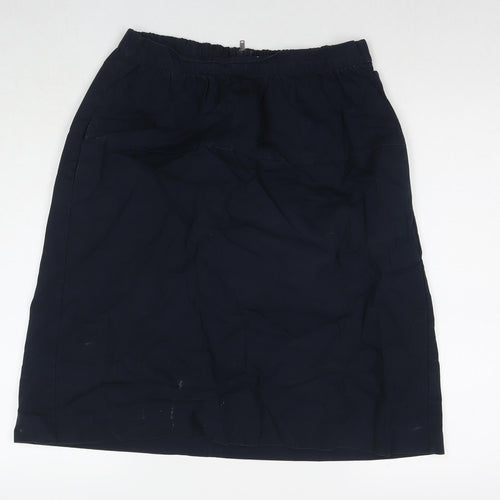 Gap Womens Blue Cotton A-Line Skirt Size M Zip