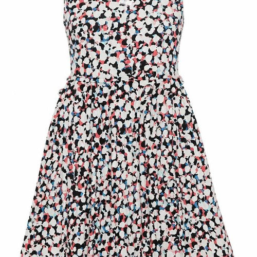 Maine Womens Multicoloured Geometric Viscose Tank Dress Size 10 Round Neck Pullover