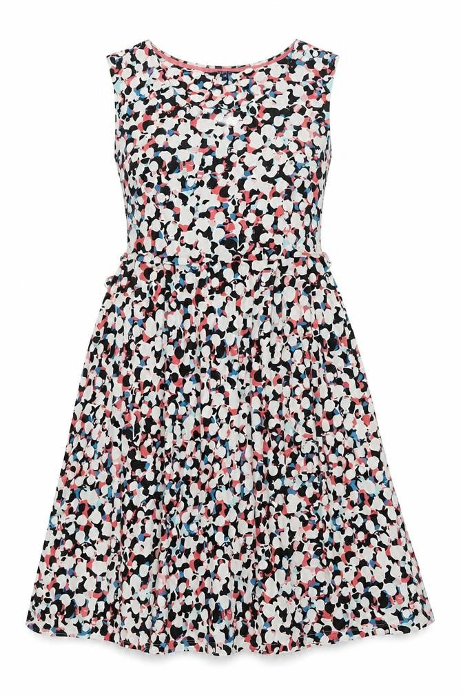Maine Womens Multicoloured Geometric Viscose Tank Dress Size 10 Round Neck Pullover