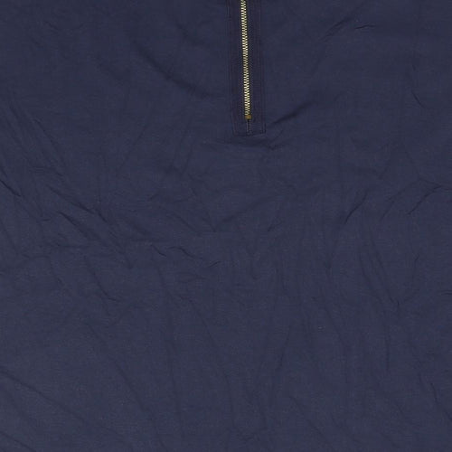 Marks and Spencer Womens Blue Viscose Basic T-Shirt Size 12 Round Neck