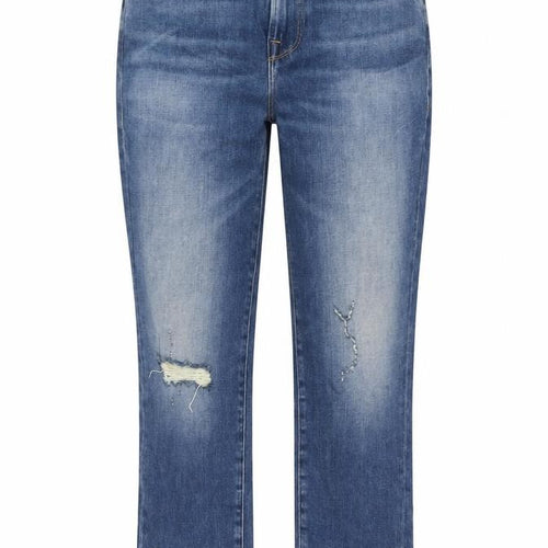 FRAME Womens Blue Cotton Straight Jeans Size 26 L27 in Regular Zip