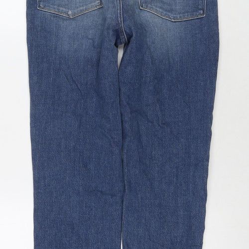 FRAME Womens Blue Cotton Straight Jeans Size 26 L27 in Regular Zip