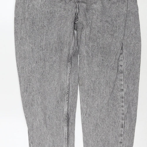 Denim & Co. Womens Grey Cotton Skinny Jeans Size 14 L28 in Regular Zip