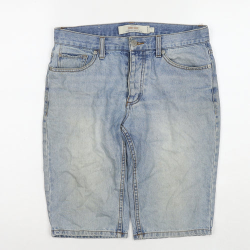Topman Mens Blue Camel Bermuda Shorts Size 30 in L12 in Regular Zip
