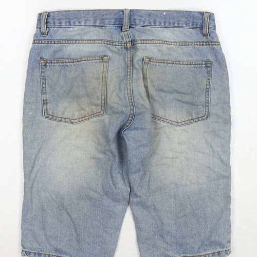 Topman Mens Blue Camel Bermuda Shorts Size 30 in L12 in Regular Zip
