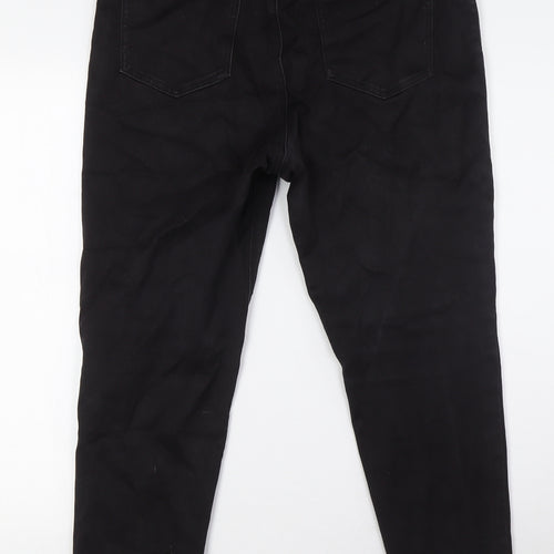 TU Womens Black Cotton Skinny Jeans Size 16 L27 in Regular Button