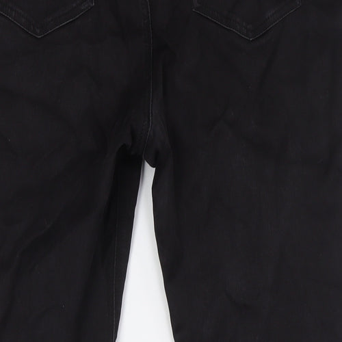 TU Womens Black Cotton Skinny Jeans Size 16 L27 in Regular Button