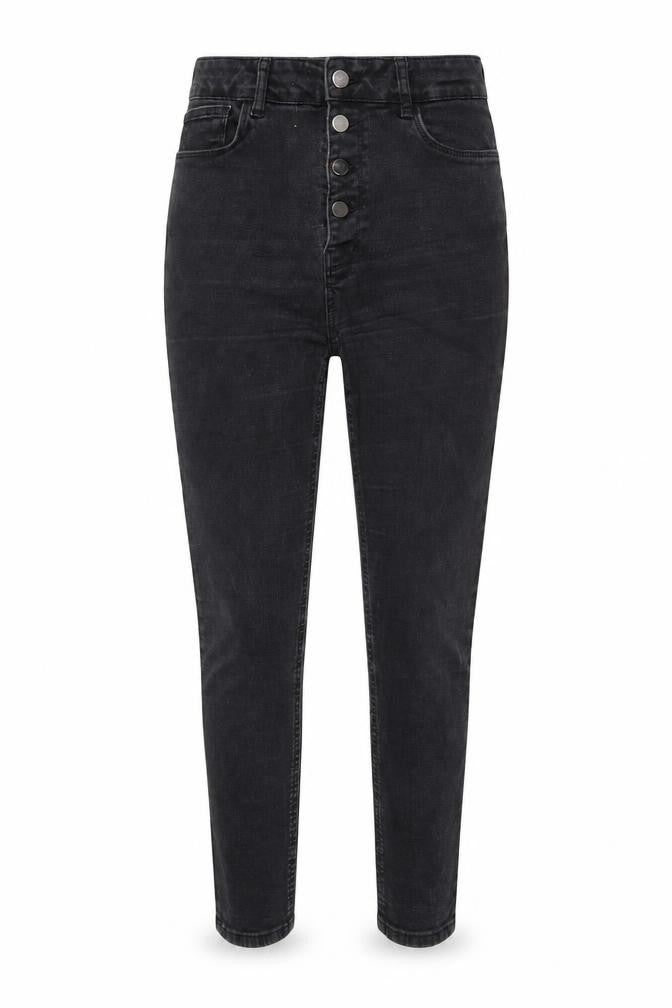 Zara Womens Black Cotton Skinny Jeans Size 8 L27 in Regular Button - High Waist