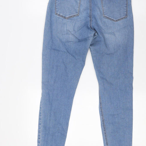 Candy Girls Blue Cotton Jegging Jeans Size 16 Years L27 in Slim Button - Raw Hem, Destressed