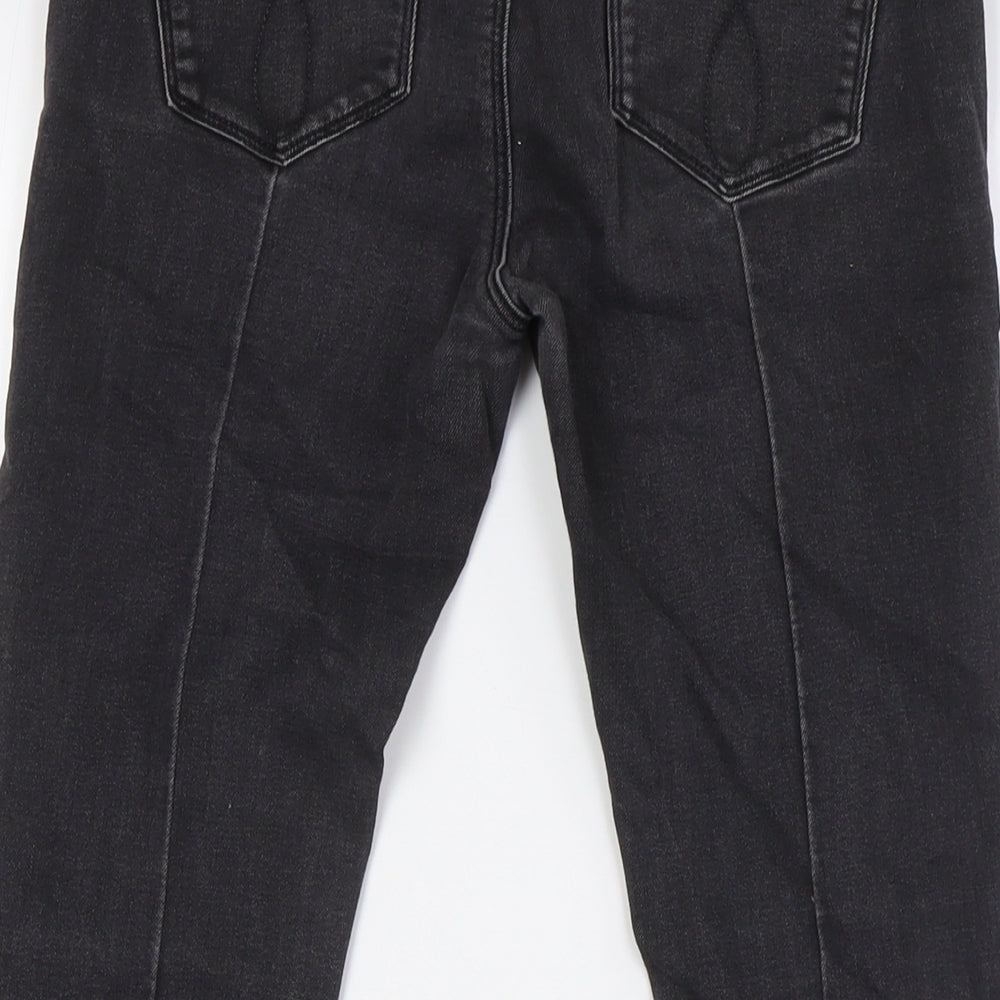 Calvin Klein Womens Black Cotton Skinny Jeans Size 30 in L30 in Slim Button - Ankle Grazers