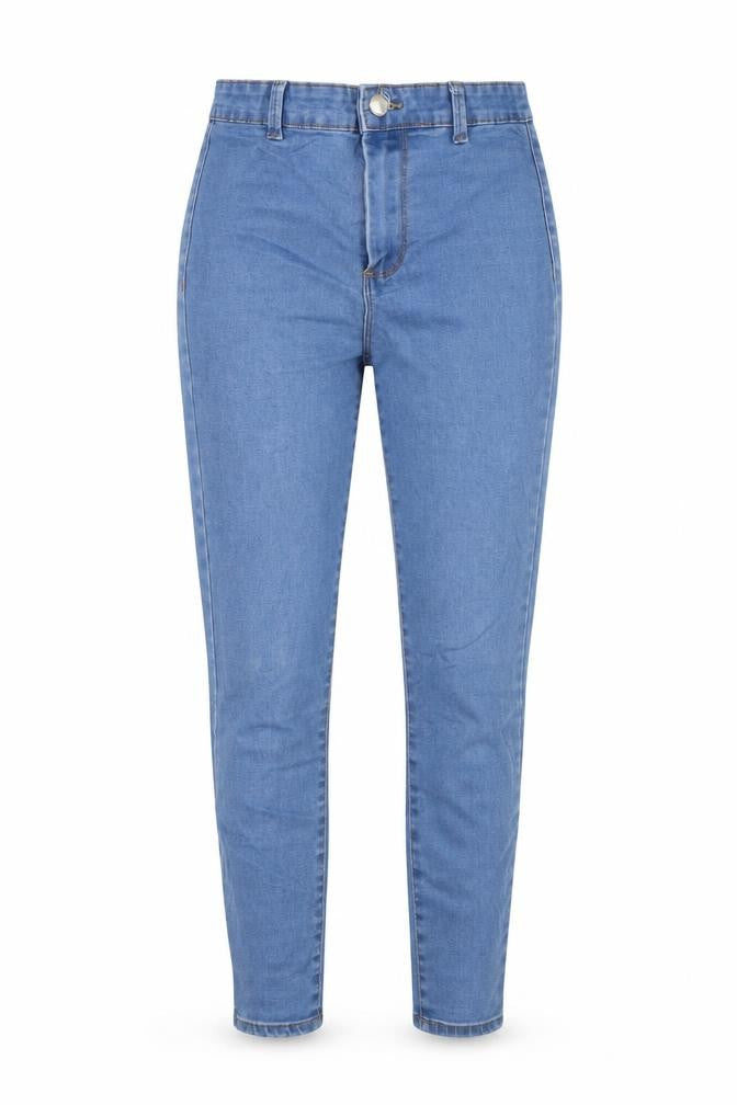 Denim Co Womens Blue Cotton Skinny Jeans Size 8 L25 in Regular Button