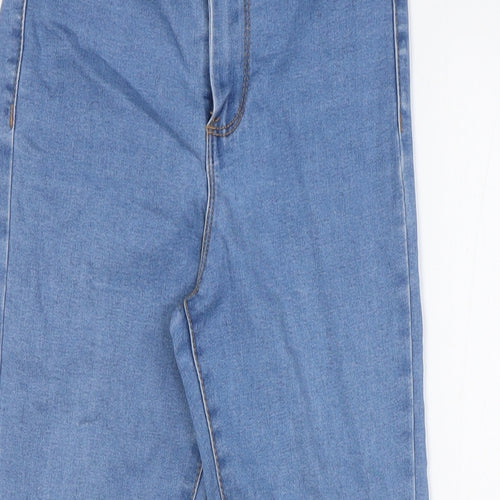 Denim Co Womens Blue Cotton Skinny Jeans Size 8 L25 in Regular Button
